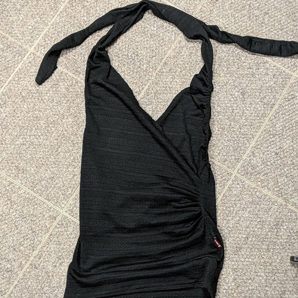 Black halter top